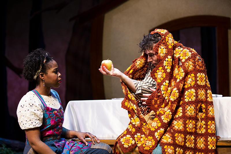 Pictured Claudine Mboligikpelani Nako and Conner Neddersen in SCT's 2020 Production of Snow White.  Photo by Angela Sterling.