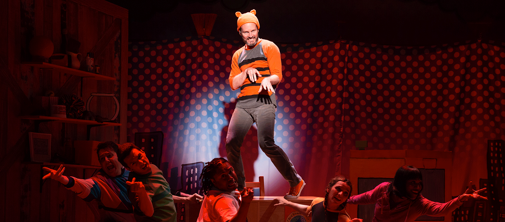 TheaterWorksUSA Dog Man: The Musical. Photo by Jeremy Daniel. Jamie LaVerdiere, 2019.