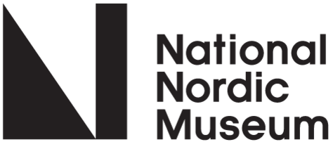 Logo with a large black letter N, and the words National Nordic Museum