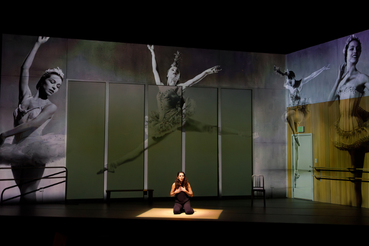 Larissa FastHorse in Fancy Dancer (2025) at Seattle Rep. Scenic Design by Junghyun Georgia Lee. Production Design by Caite Hevner and Ann Slote. Photo by Sayed Alamy.